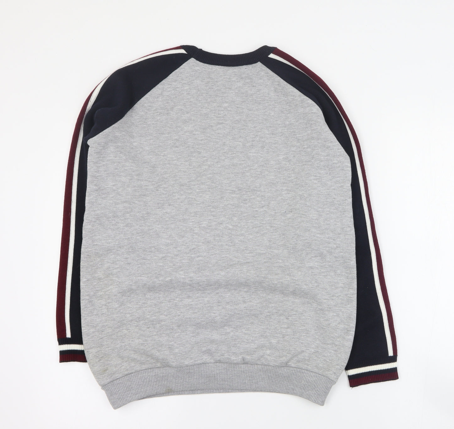 Marks and Spencer Girls Grey  Cotton Pullover Sweatshirt Size 13-14 Years  Pullover