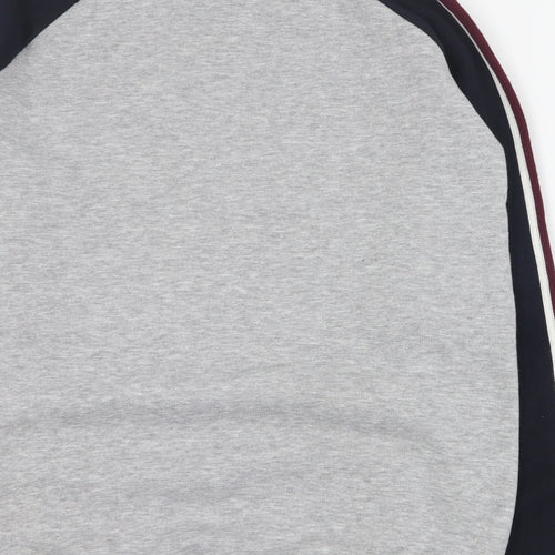 Marks and Spencer Girls Grey  Cotton Pullover Sweatshirt Size 13-14 Years  Pullover