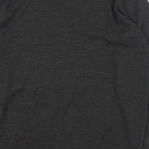 Capsule Mens Grey V-Neck  Acrylic Pullover Jumper Size XL