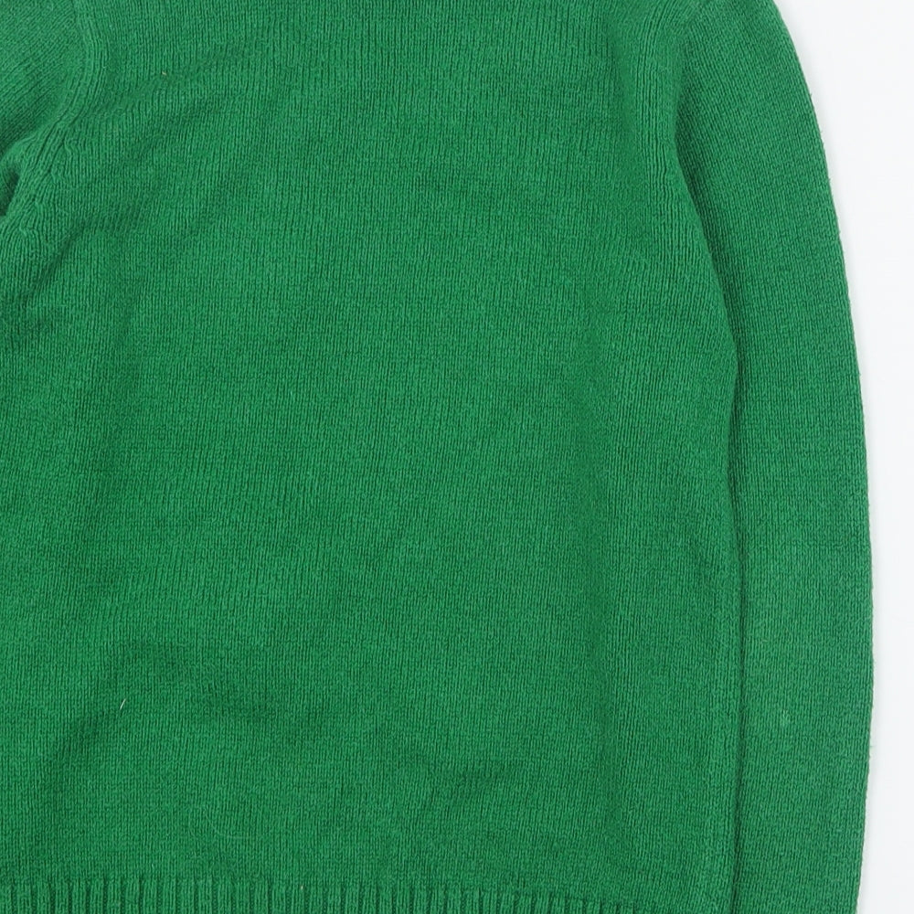 NEXT Boys Green Round Neck  Acrylic Pullover Jumper Size 8 Years  Pullover - Christmas