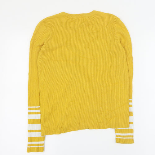 Candy Couture Girls Yellow Round Neck  Viscose Pullover Jumper Size 14 Years  Pullover