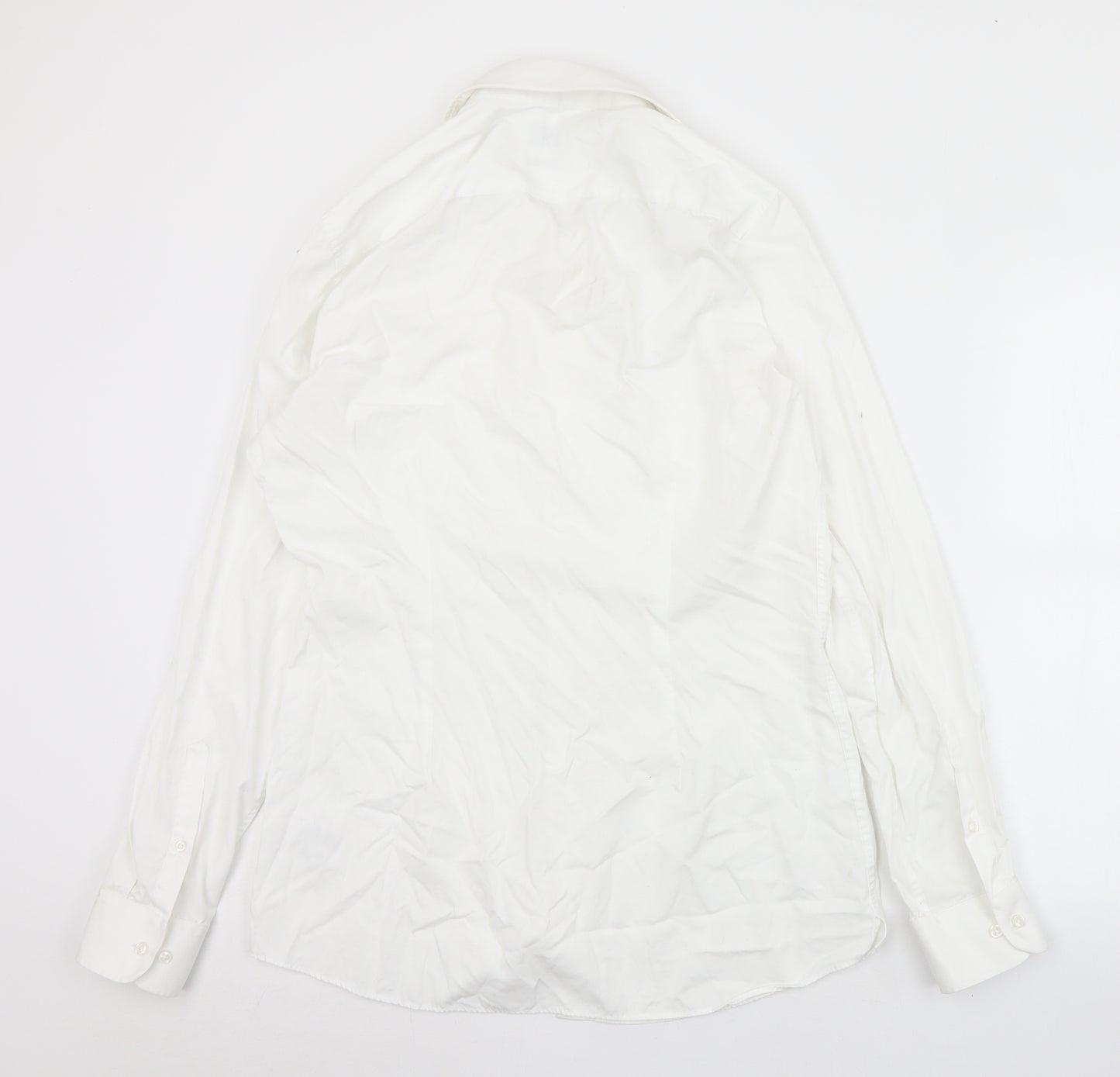 NEXT Mens White  Cotton  Dress Shirt Size 15.5 Collared Button