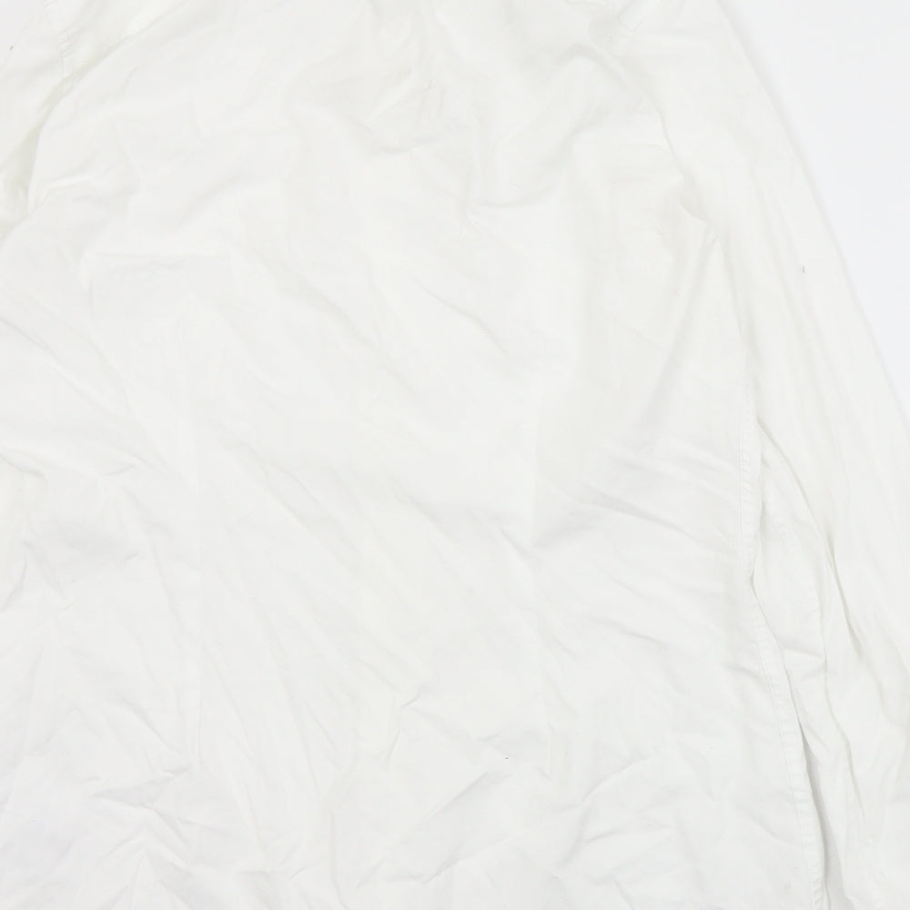 NEXT Mens White  Cotton  Dress Shirt Size 15.5 Collared Button