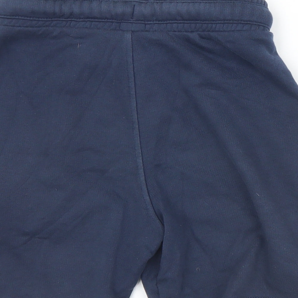 Marks and Spencer Boys Blue  Cotton Sweat Shorts Size 6-7 Years  Regular Drawstring