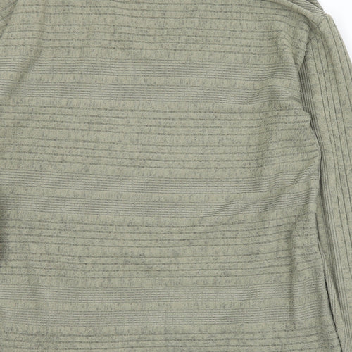 Dunnes Stores Womens Green V-Neck  Polyester Pullover Jumper Size M