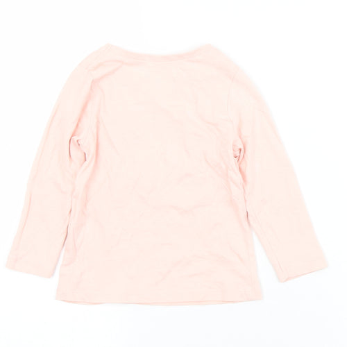 George Girls Pink  Cotton Basic T-Shirt Size 18-24 Months Crew Neck  - Avocado Toast
