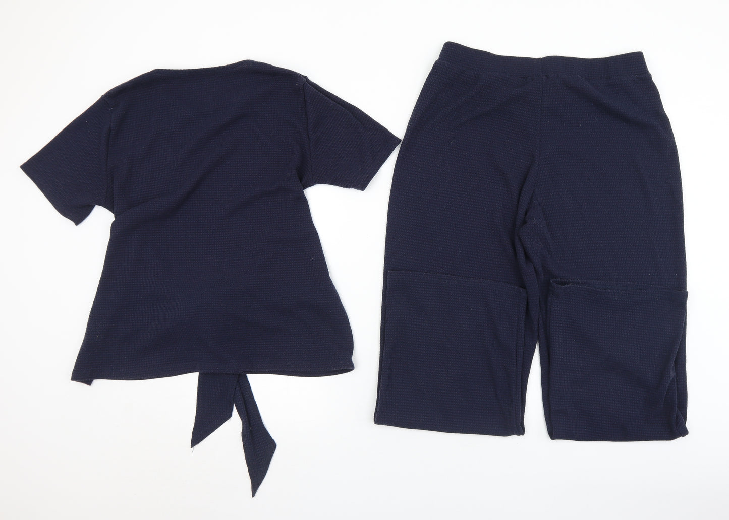 Studio Womens Blue Solid Polyester Top Pyjama Set Size 12   - 12/14
