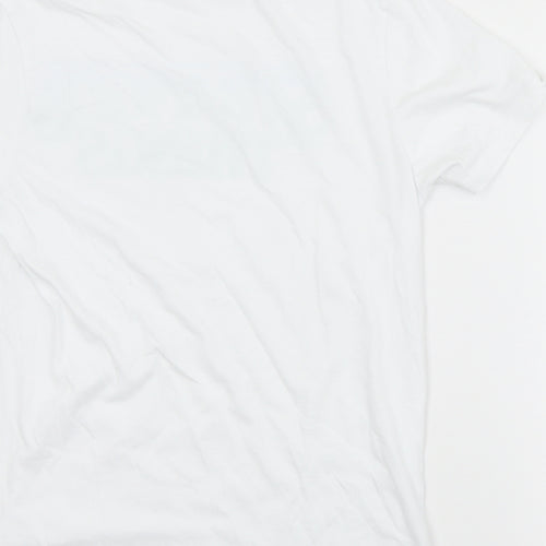 Primark Womens White  Cotton Basic T-Shirt Size S Crew Neck - Stranger Things