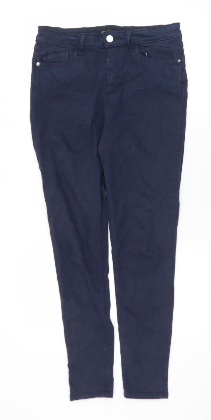 F&F Womens Blue Lyocell Skinny Jeans Size 10 L28 in Slim Zip