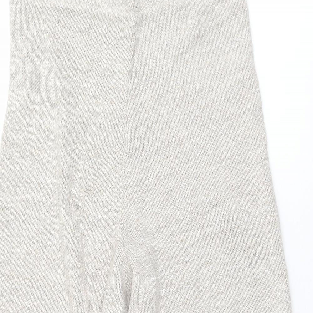 Preworn Womens Beige  Acrylic Cropped Trousers Size S L20 in Regular