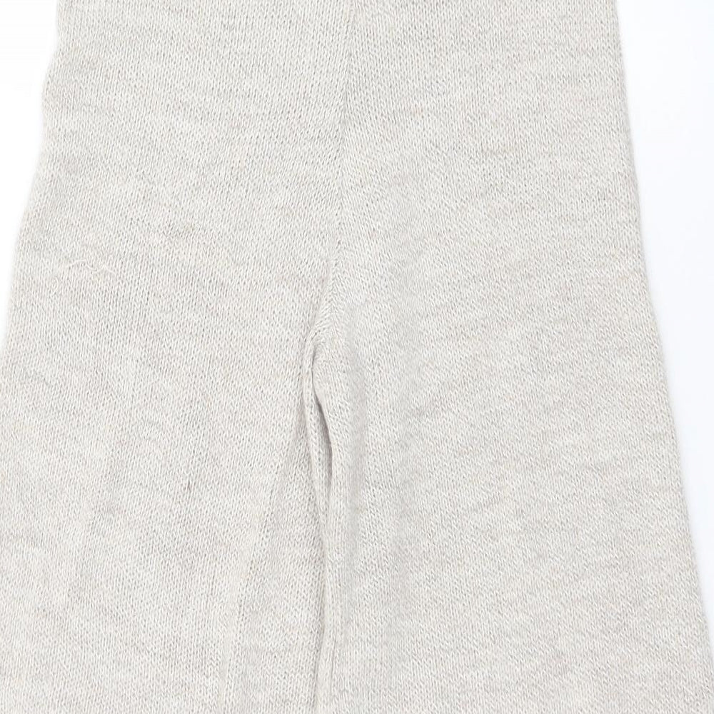 Preworn Womens Beige  Acrylic Cropped Trousers Size S L20 in Regular