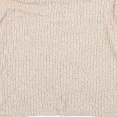 ASOS Womens Beige Collared  Viscose Pullover Jumper Size 8