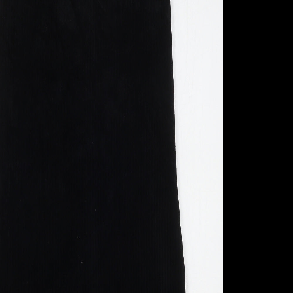 Denim & Co. Girls Black  Cotton Tank Dress  Size 13-14 Years  Round Neck