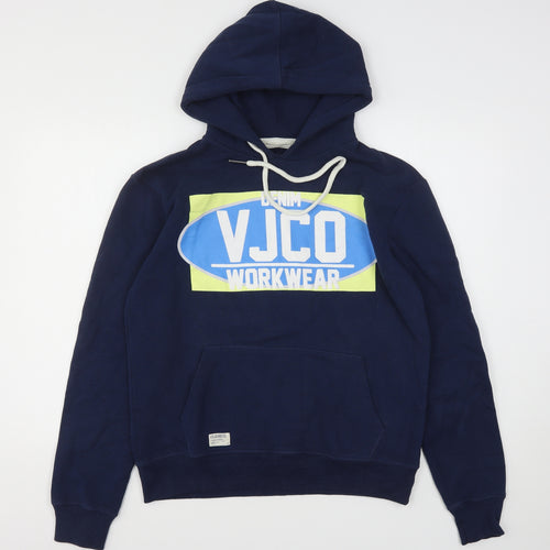 Voi Jeans Mens Blue  Cotton Pullover Hoodie Size M
