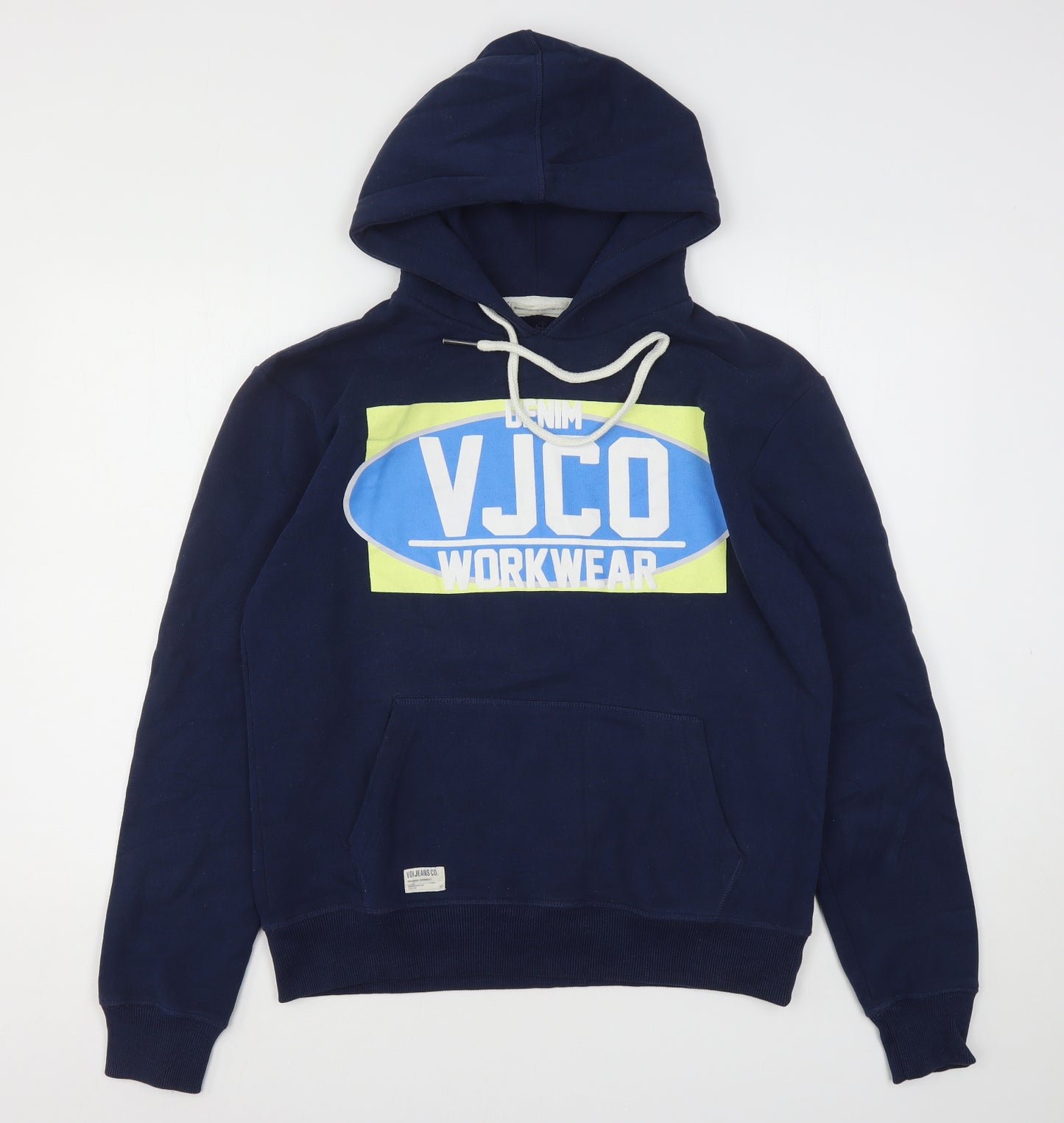 Voi Jeans Mens Blue  Cotton Pullover Hoodie Size M