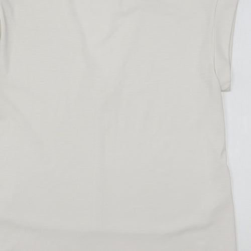Zara Womens White  Polyester Basic Blouse Size S V-Neck