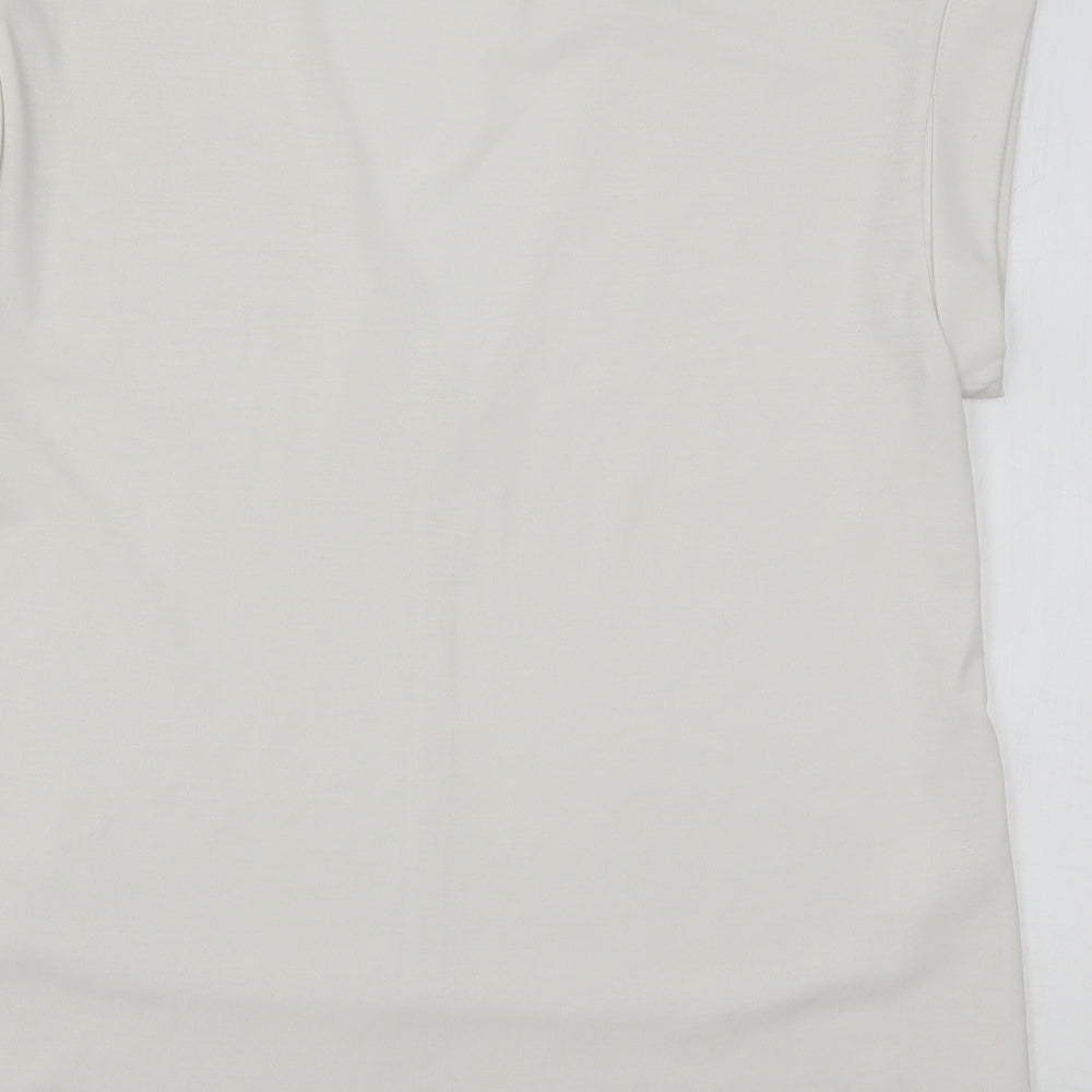 Zara Womens White  Polyester Basic Blouse Size S V-Neck