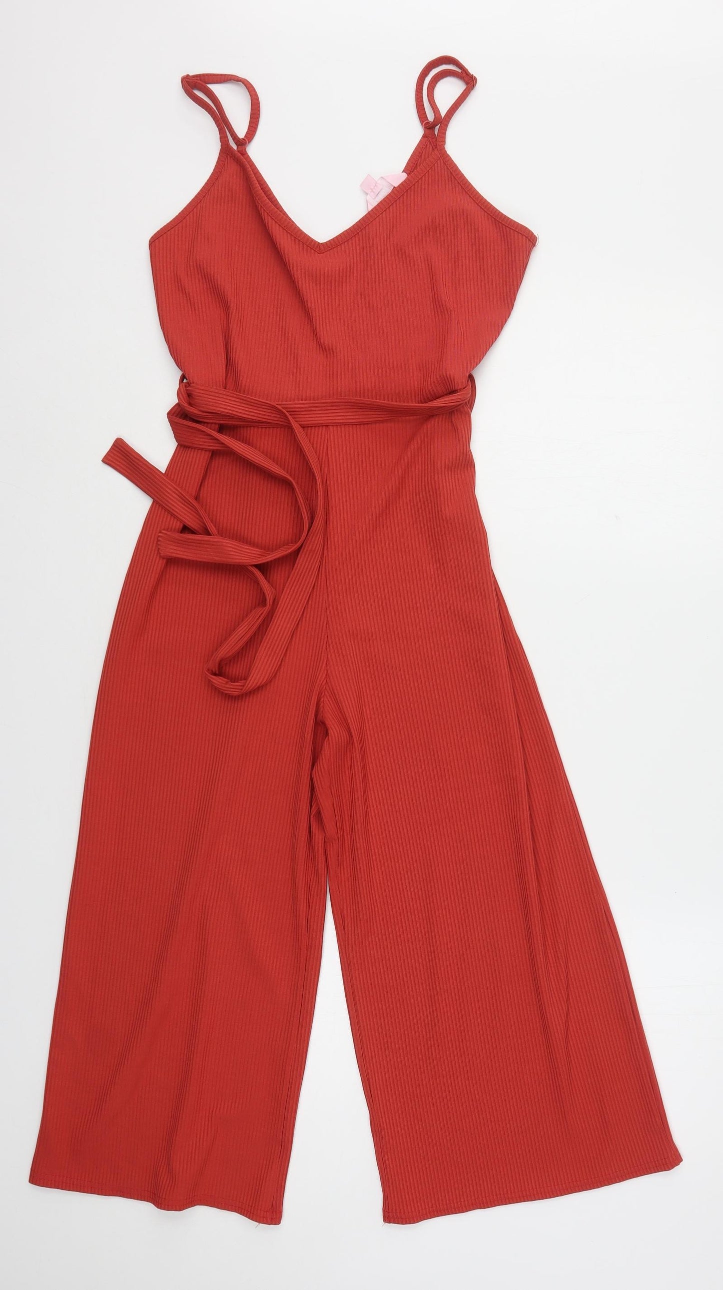 Miss Selfridge Womens Red  Polyester Jumpsuit One-Piece Size 12 L21 in