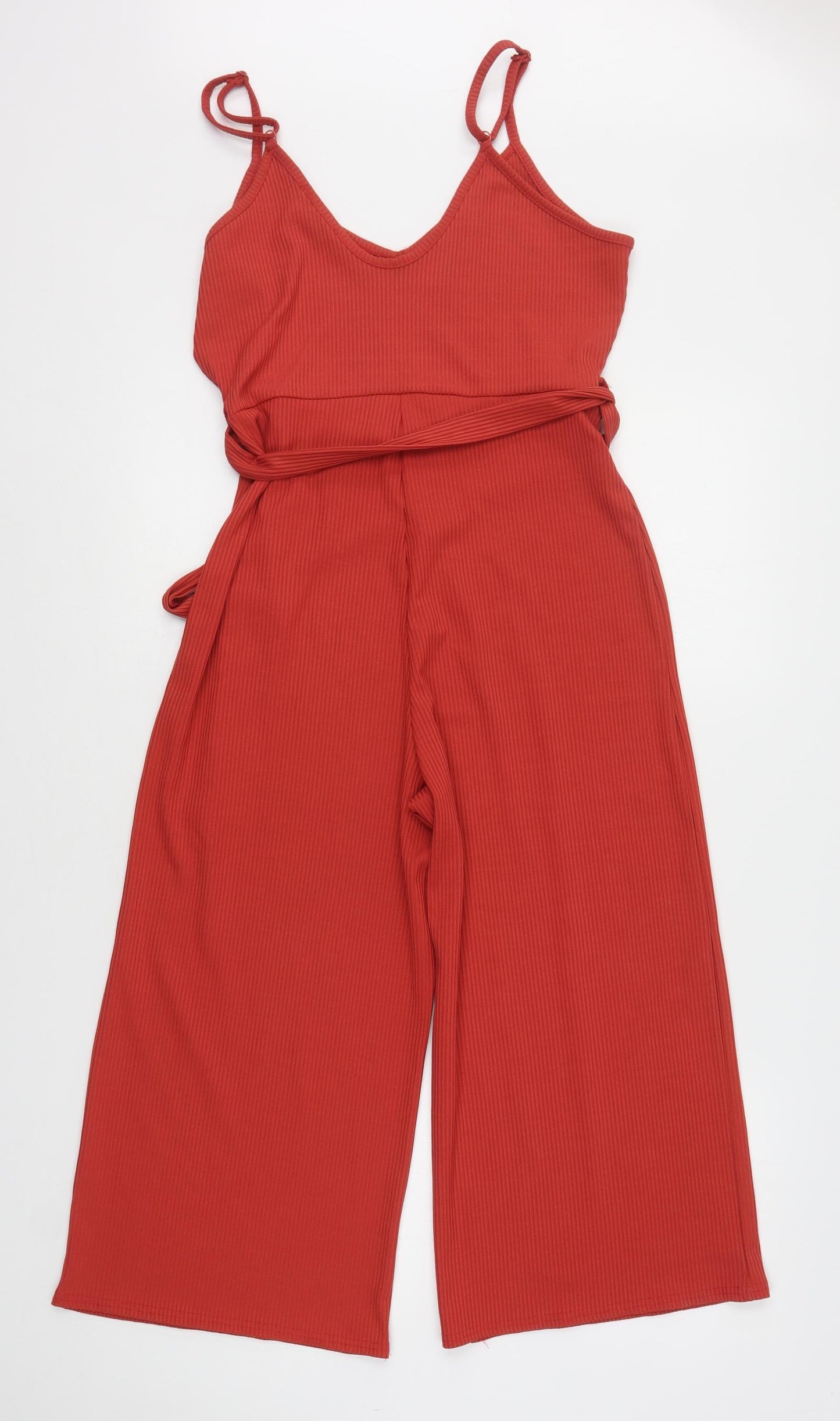 Miss Selfridge Womens Red  Polyester Jumpsuit One-Piece Size 12 L21 in