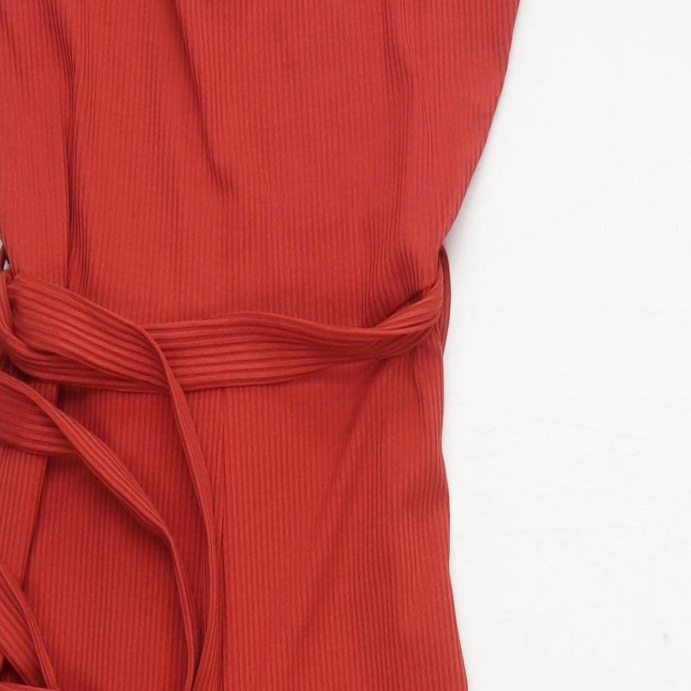 Miss Selfridge Womens Red  Polyester Jumpsuit One-Piece Size 12 L21 in