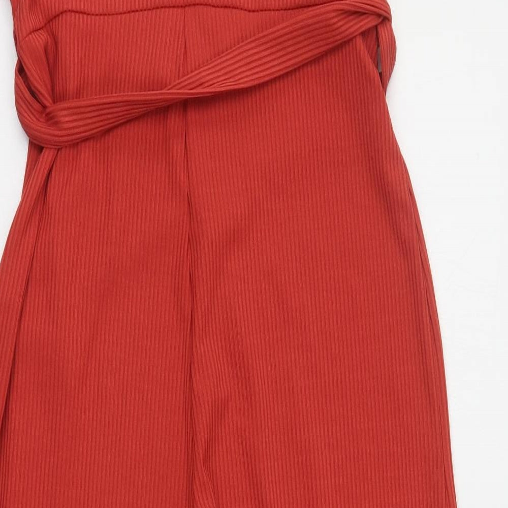 Miss Selfridge Womens Red  Polyester Jumpsuit One-Piece Size 12 L21 in