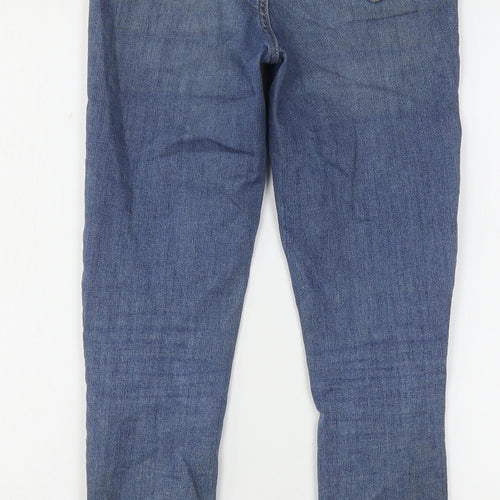 Marks and Spencer Womens Blue  Cotton Skinny Jeans Size 8 L28 in Regular
