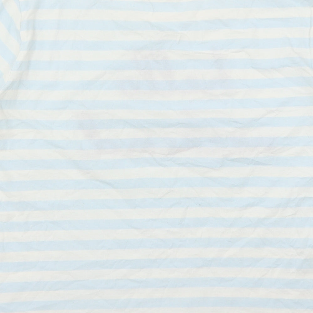 Crew Clothing  Womens Multicoloured Striped Cotton Basic T-Shirt Size 14 Round Neck