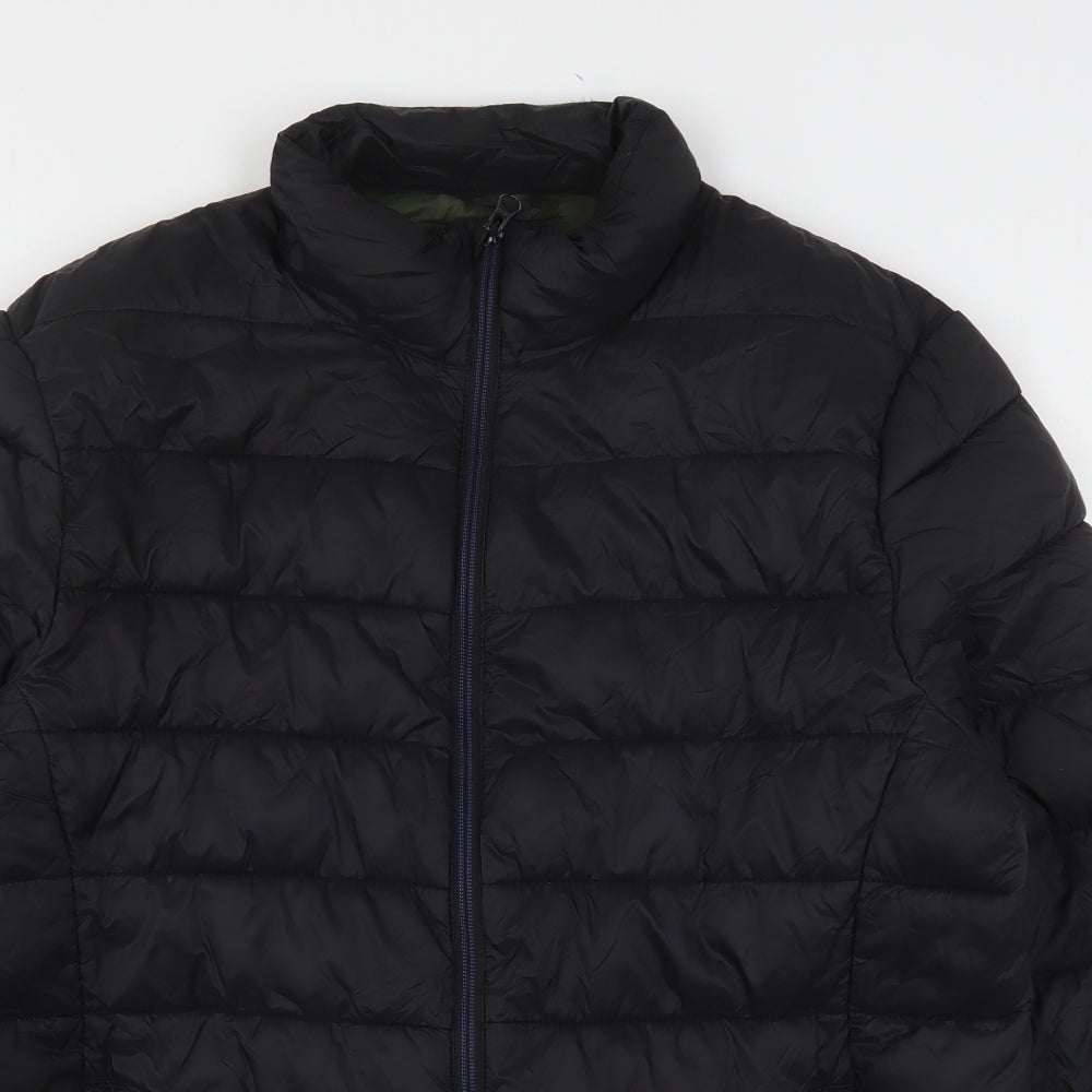 George Mens Black   Puffer Jacket Jacket Size L