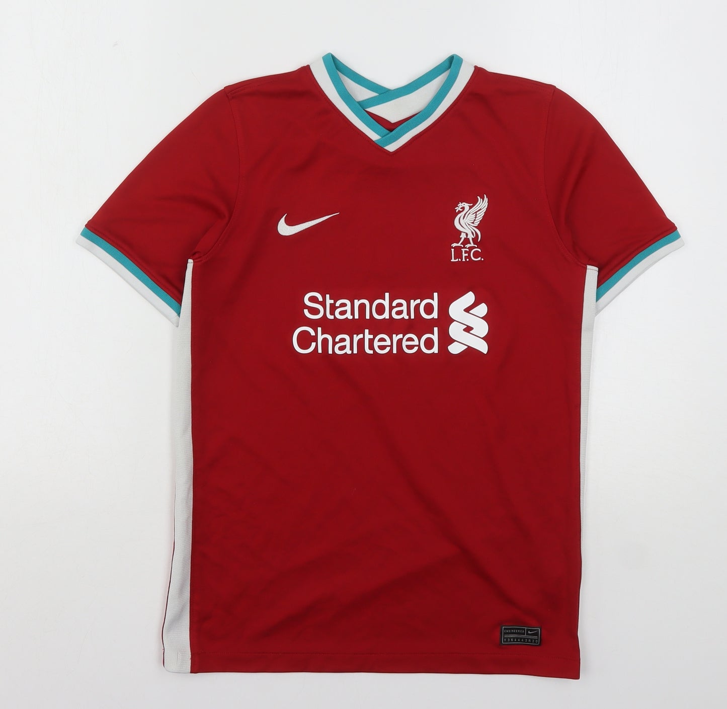 Nike  Boys Red  Polyester Basic T-Shirt Size 11-12 Years V-Neck  - Liverpool FC