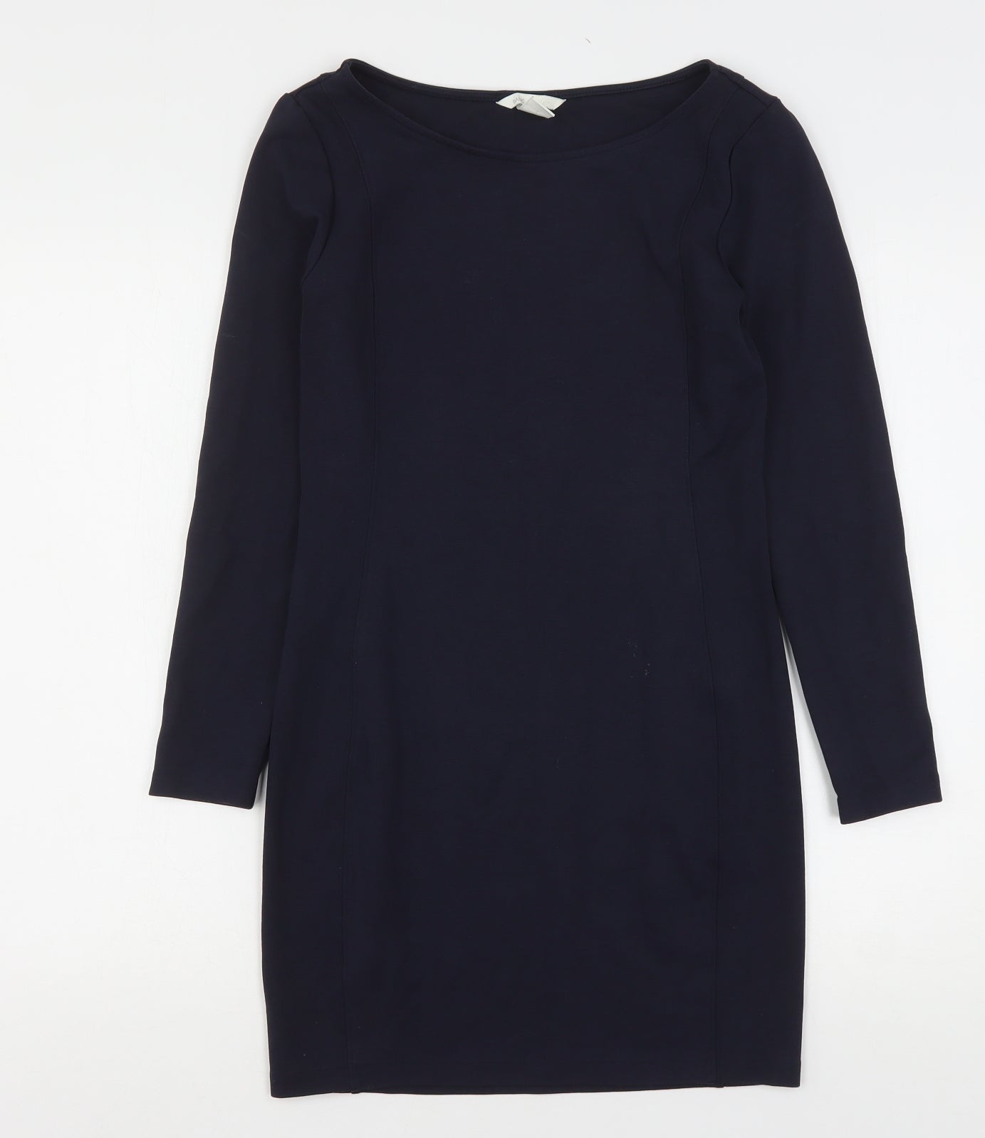 H&M Womens Blue Round Neck  Viscose Pullover Jumper Size S