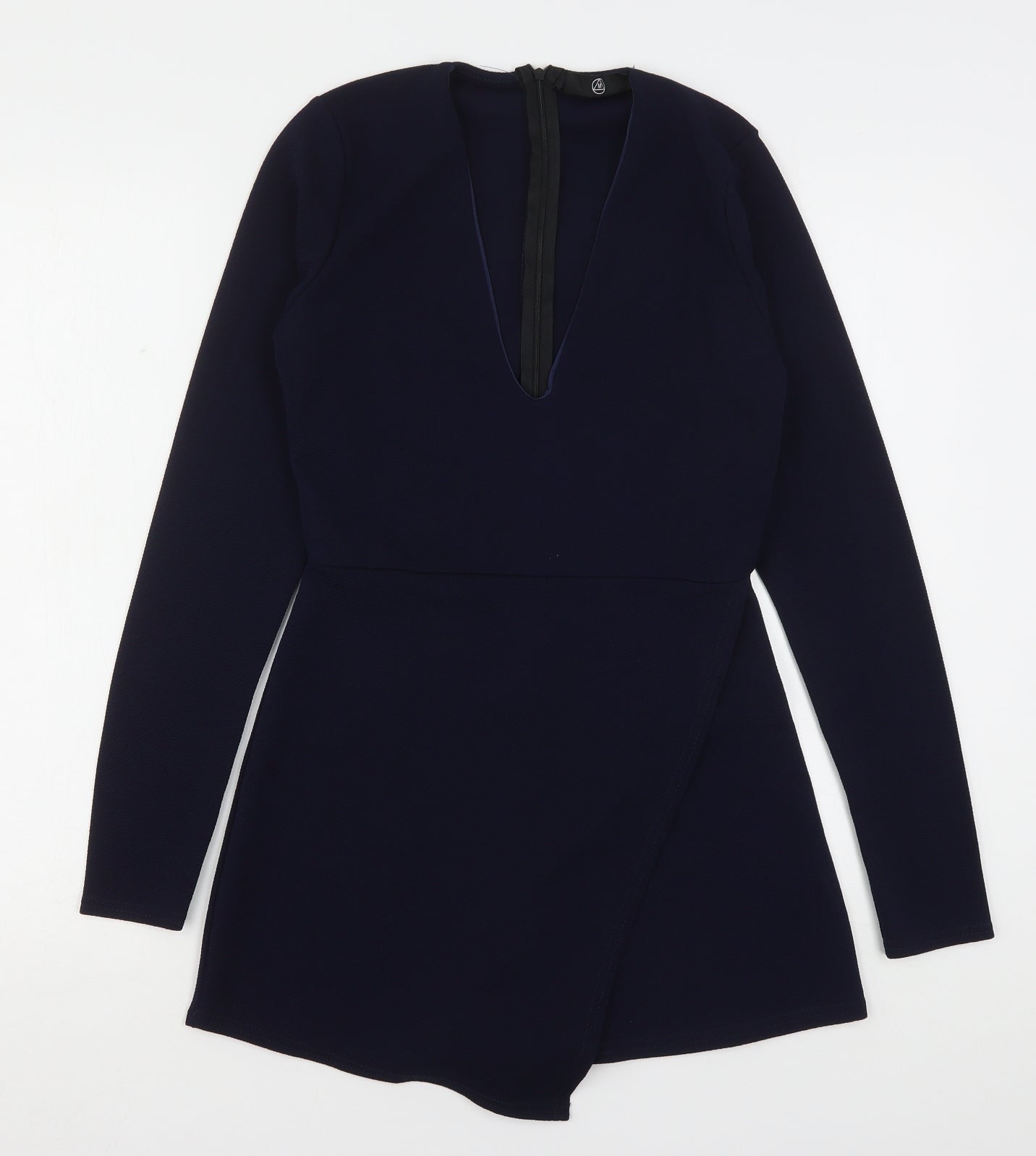 Missguided Womens Blue  Polyester Playsuit One-Piece Size 10
