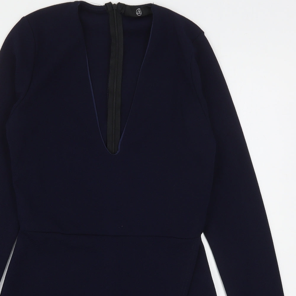 Missguided Womens Blue  Polyester Playsuit One-Piece Size 10