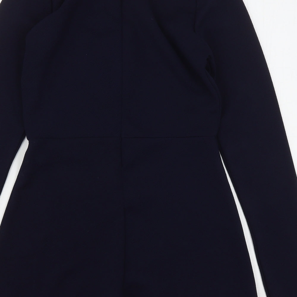 Missguided Womens Blue  Polyester Playsuit One-Piece Size 10