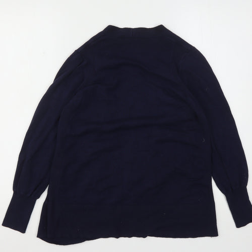 Marks and Spencer Womens Blue V-Neck  Viscose Cardigan Jumper Size S