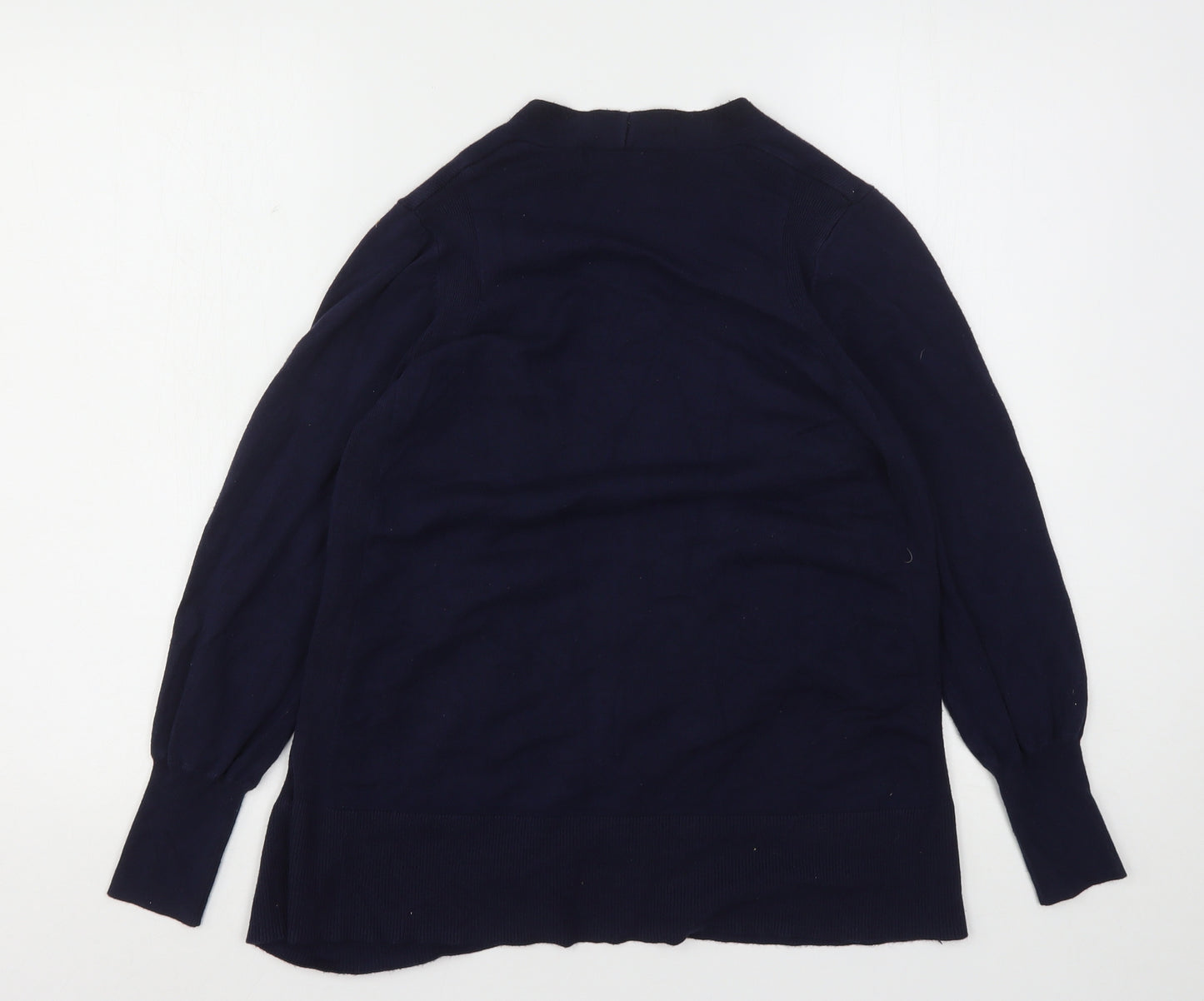 Marks and Spencer Womens Blue V-Neck  Viscose Cardigan Jumper Size S