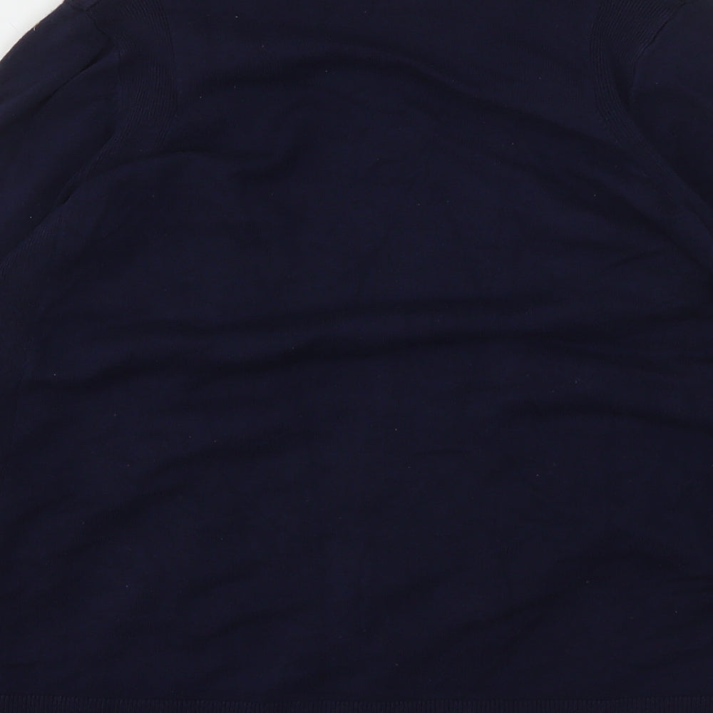 Marks and Spencer Womens Blue V-Neck  Viscose Cardigan Jumper Size S