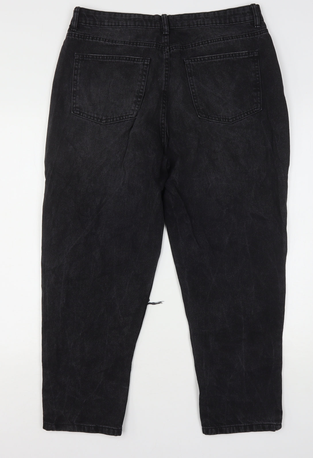 Primark Womens Black  Cotton Mom Jeans Size 16 L26 in Regular