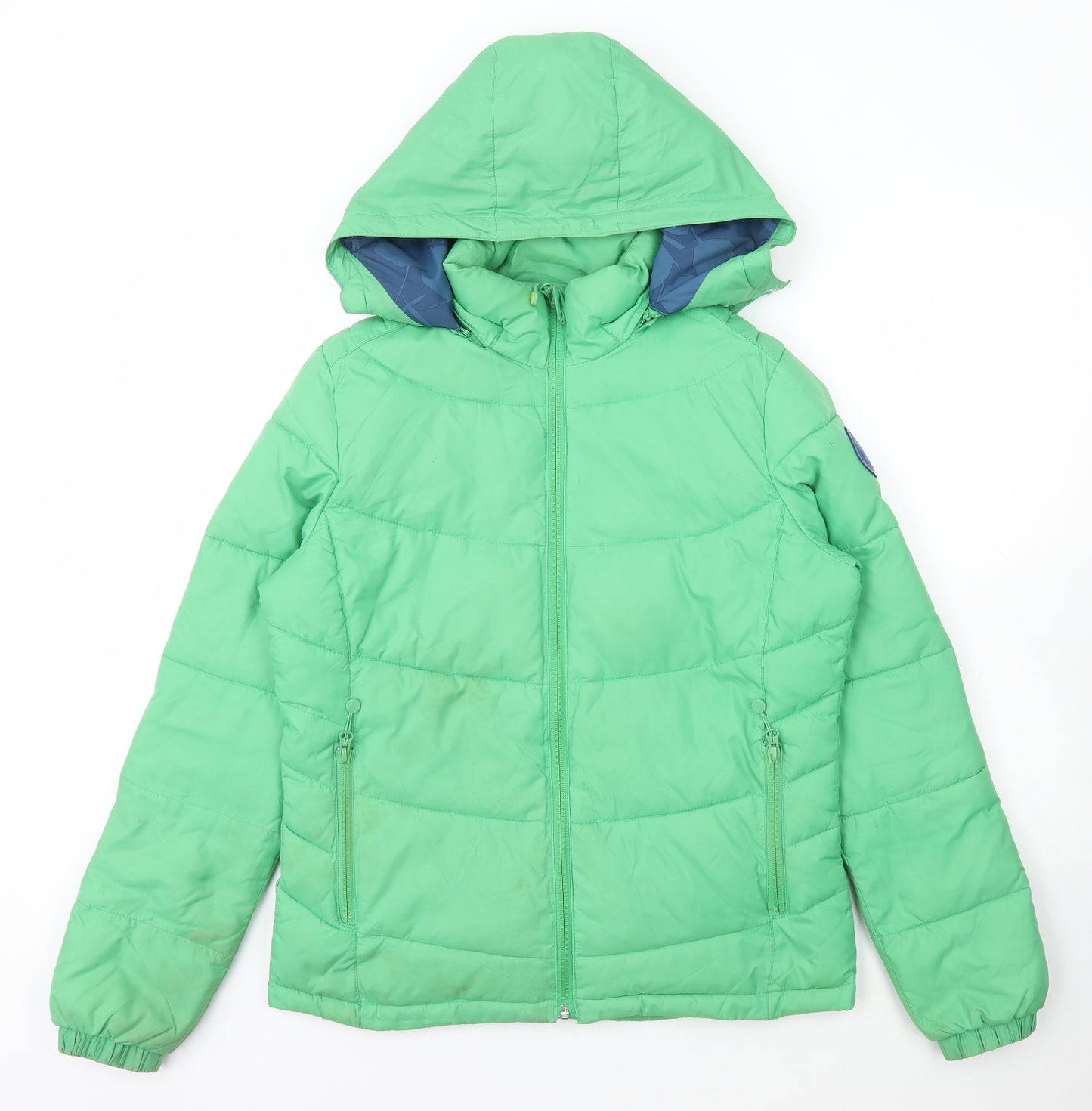 ROXY Womens Green   Quilted Coat Size L  Zip