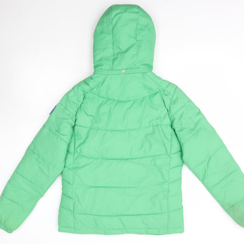 ROXY Womens Green   Quilted Coat Size L  Zip