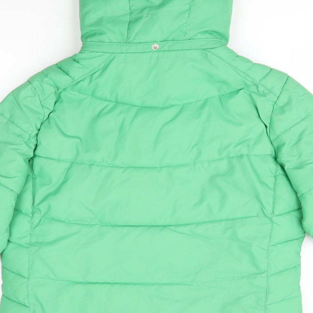 ROXY Womens Green   Quilted Coat Size L  Zip