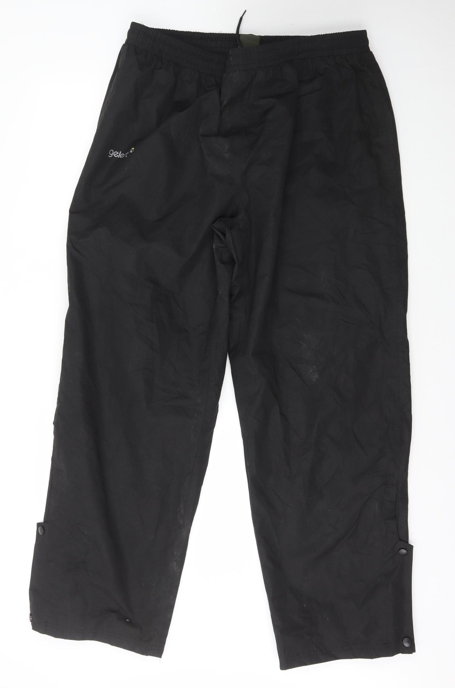 Gelert Mens Black  Polyester Rain Trousers Trousers Size XL L31 in Regular Drawstring