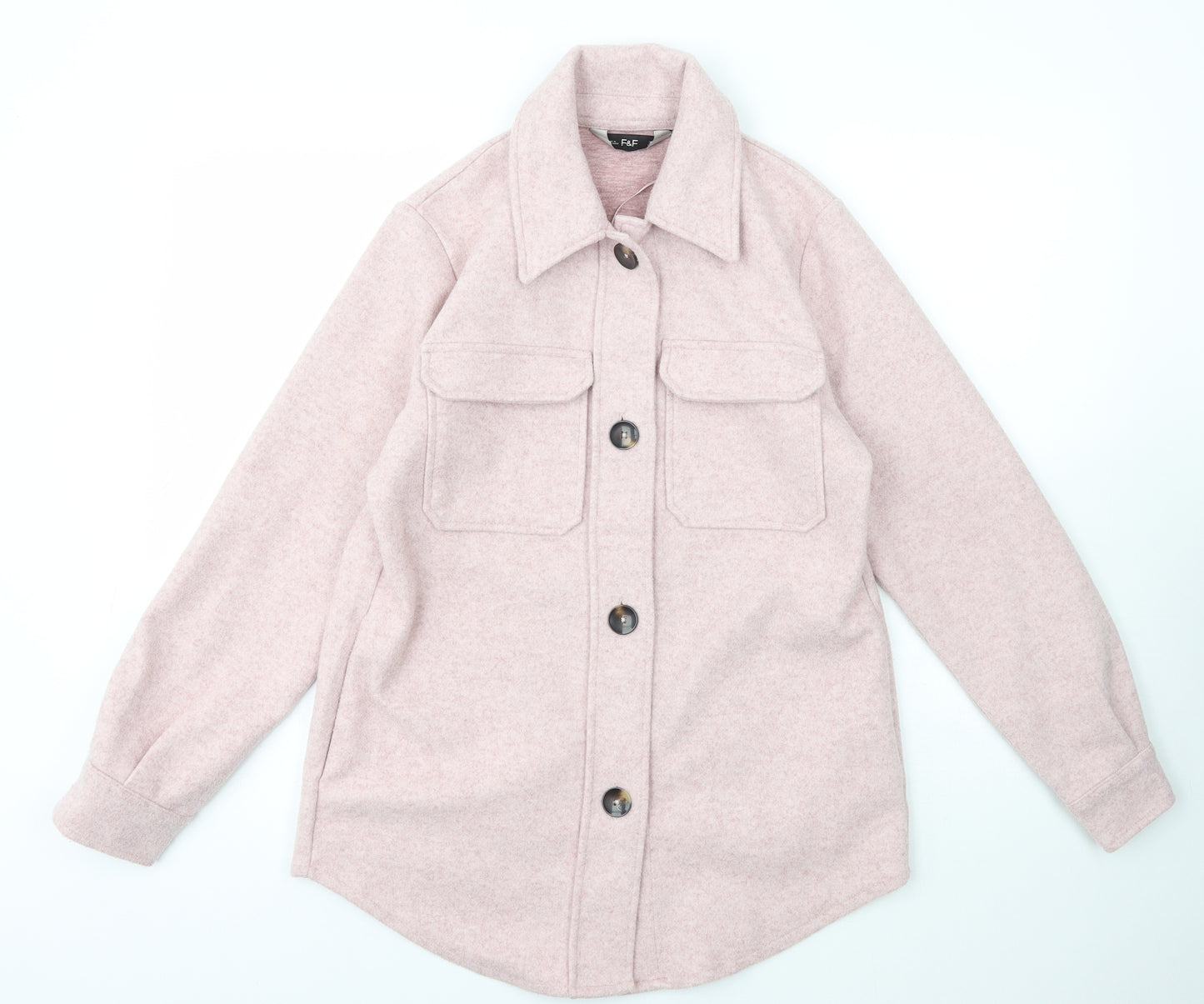 F&F Womens Pink   Jacket  Size 6  Button