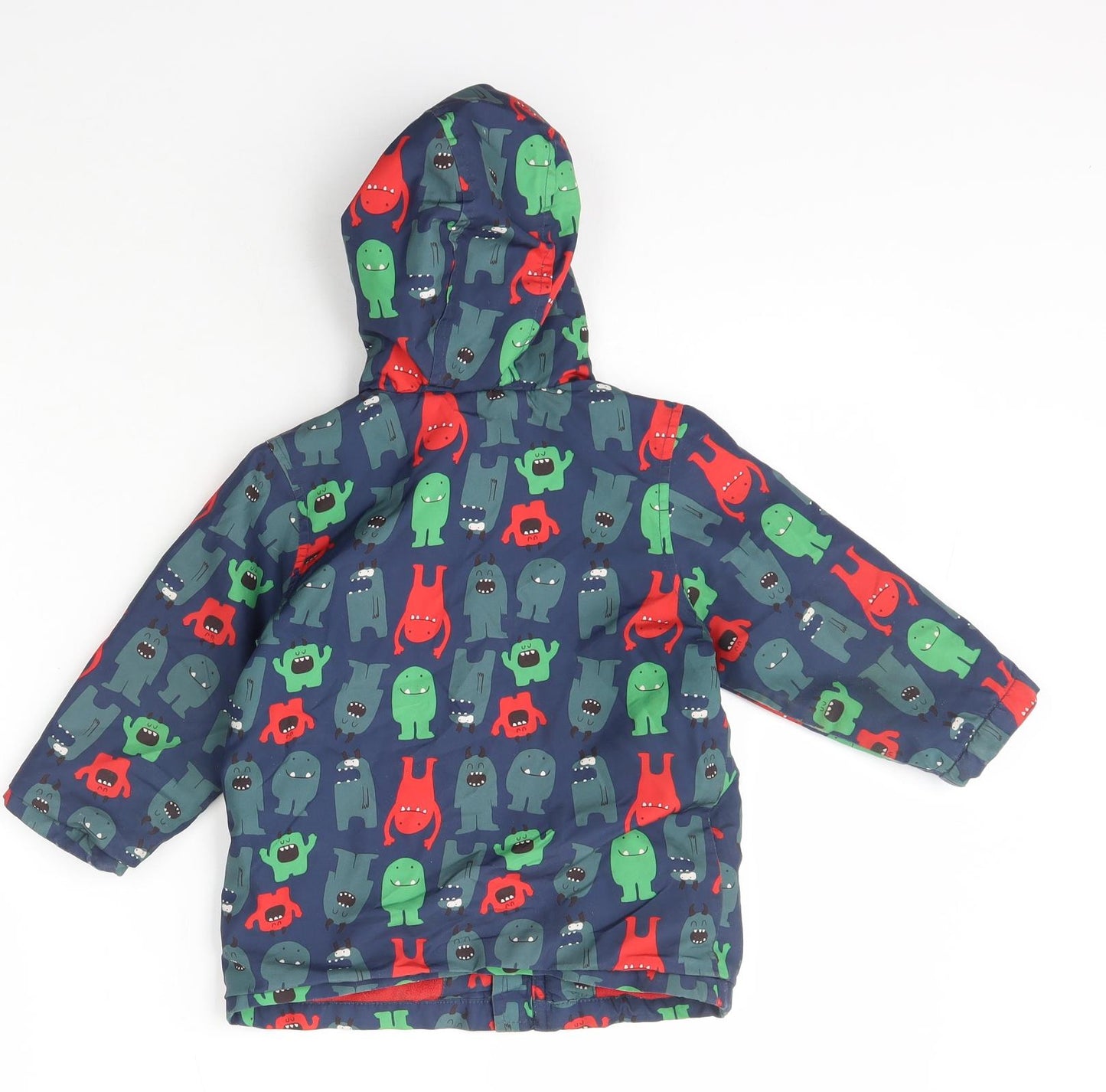 Mini Club Boys Blue Geometric  Rain Coat Coat Size 2 Years  Zip