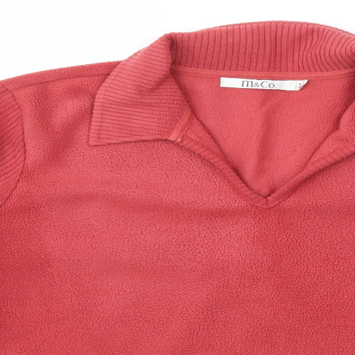 M&Co. Womens Pink  Polyester Pullover Sweatshirt Size M  Pullover