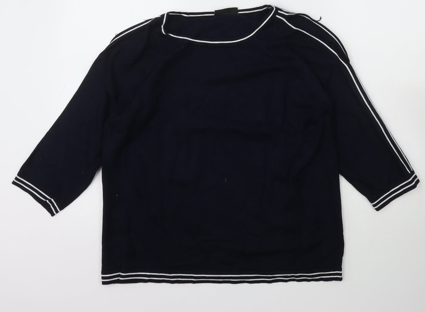 Wallis Womens Blue Scoop Neck  Viscose Pullover Jumper Size M