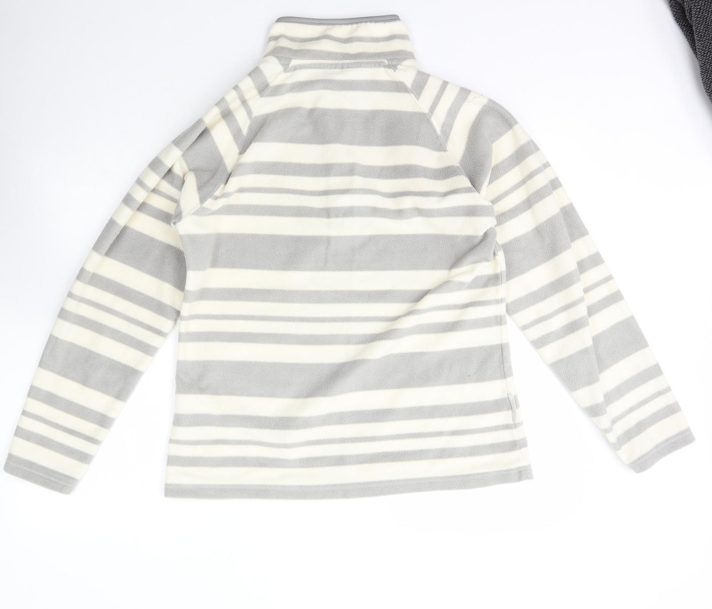 Mountain Warehouse Womens Grey Collared Striped Polyester Pullover Jumper Size 14