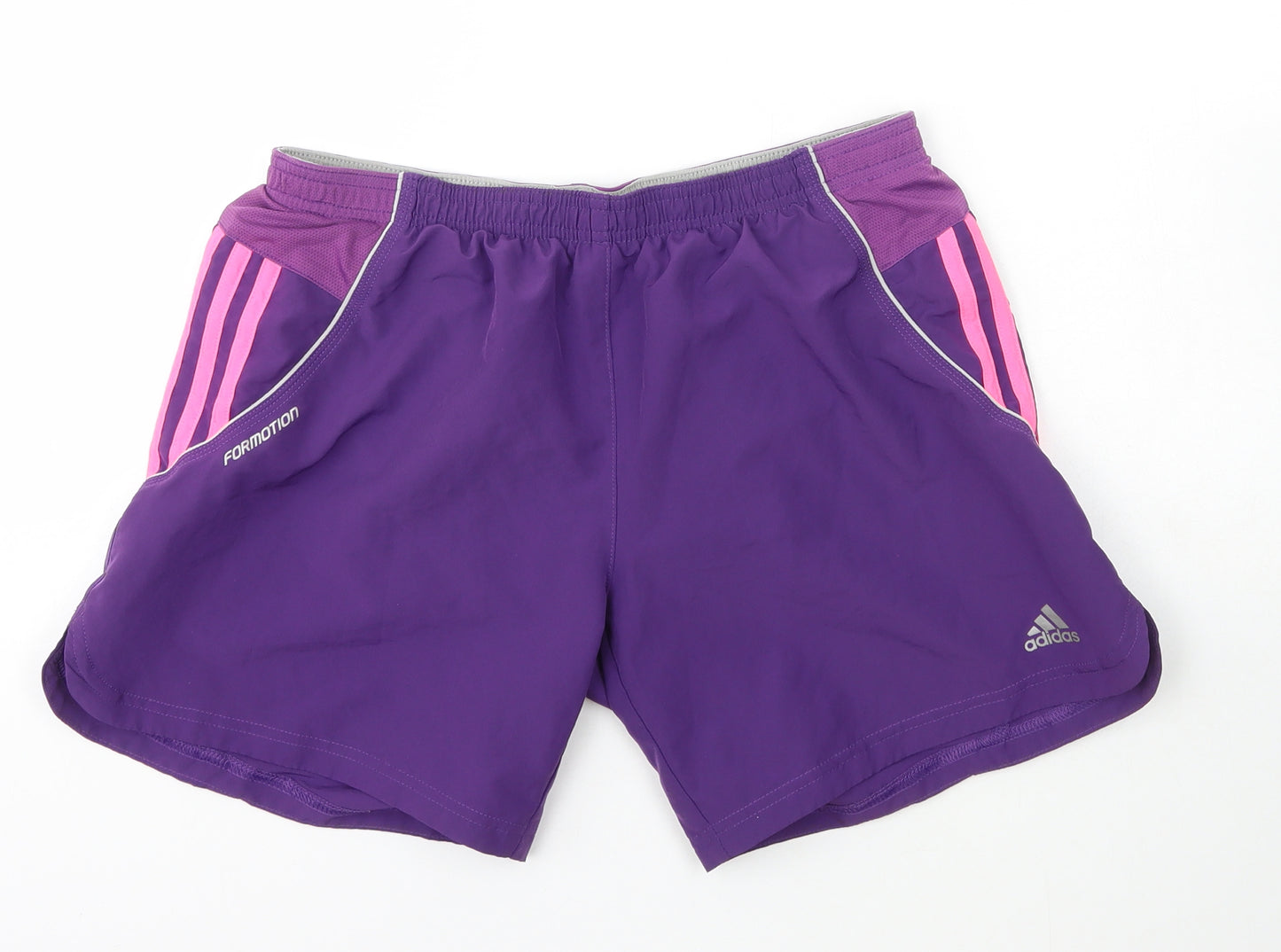 adidas Womens Purple  Polyester Athletic Shorts Size 14  Regular Tie