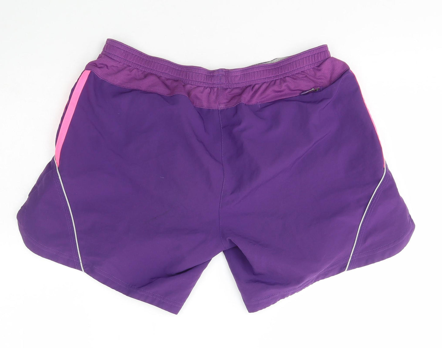 adidas Womens Purple  Polyester Athletic Shorts Size 14  Regular Tie