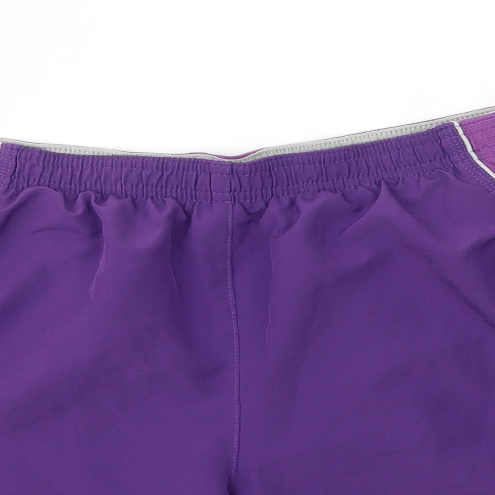 adidas Womens Purple  Polyester Athletic Shorts Size 14  Regular Tie