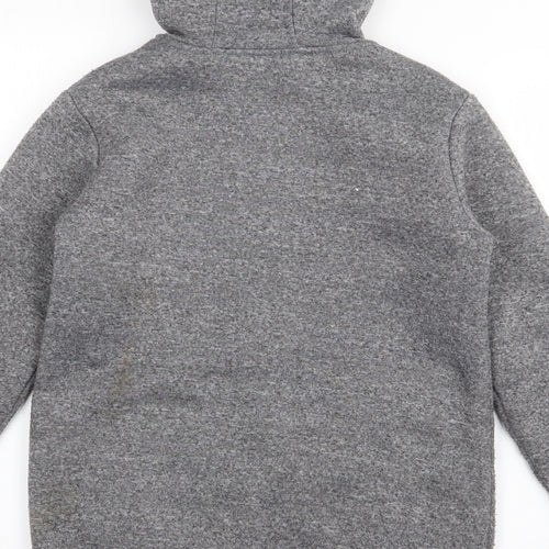Dunnes Stores Boys Grey  Polyacrylate Fibre Full Zip Hoodie Size 9-10 Years  Zip